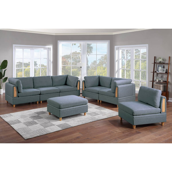F&L Homes Studio Barisccy 7 Piece Living Room Set Wayfair